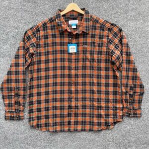 Columbia Long Sleeve Flannel Shirt Men’s XL Brown Plaid Vapor Ridge 3 NWT $60